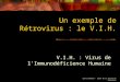 Sylvie Bardes – Lycée de la Vallée de Chevreuse Un exemple de Rétrovirus : le V.I.H. V.I.H. : Virus de l’Immunodéficience Humaine