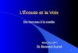 1 L’Écoute et la Voix (Dijon Mai 2007) Dr Bernard Auriol Du berceau à la tombe