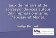 Jeux de miroirs et de correspondances autour de l’impressionnisme: Debussy et Monet. Nadège Budzinski