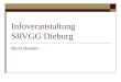 Infoveranstaltung SRVGG Dieburg Boris Reisert. Ablauf Zuständigkeiten im KSA Information über SR-Pflichtsoll Verfahren der Eingruppierung Angebote der