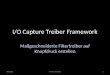 I/O Capture Treiber Framework Maßgeschneiderte Filtertreiber auf Knopfdruck erstellen 15.11.20131Viviane Zwanger