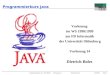 Programmierkurs Java WS 98/99 Vorlesung 14 Dietrich Boles 10/02/99Seite 1 Programmierkurs Java Vorlesung im WS 1998/1999 am FB Informatik der Universität