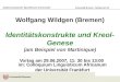 Studienschwerpunkt: Sprachtheorie und Semiotik Universität Bremen Fachbereich 10 Wolfgang Wildgen (Bremen) Identitätskonstrukte und Kreol- Genese (am Beispiel