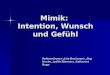 Mimik: Intention, Wunsch und Gefühl ReferentInnen: Julia Bachmann, Jörg Hunke, Judith Niemann, Katharina Rupp