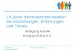 04.06.2009 © Hungrig-Online e.V. DAG SHG Jahrestagung1 10 Jahre Internetkommunikation bei Essstörungen. Erfahrungen und Trends. Wolfgang Gawlik Hungrig-Online