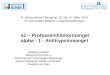 9. Winterschool Obergurgl, 10. bis 14. März 2013 CF und andere seltene Lungenerkrankungen a1 – Proteaseinhibitormangel alpha - 1 - Antitrypsinmangel Wolfgang