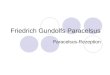 Friedrich Gundolfs Paracelsus Paracelsus-Rezeption