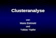 Clusteranalyse von Maria Eickhold und Tobias Töpfer