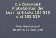 Die Österreich Probefahrten der Leasing E-Loks 185 518 und 185 519 Wien Westbahnhof 10.April & 11. April 2003