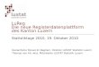 LuReg Die neue Registerdatenplattform des Kanton Luzern Statistiktage 2010, 19. Oktober 2010 Gianantonio Paravicini Bagliani, Direktor LUSTAT Statistik