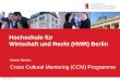 Berlin, 18.02.2011 Hochschule f¼r Wirtschaft und Recht (HWR) Berlin Career Service Cross Cultural Mentoring (CCM) Programme