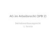 AG im Arbeitsrecht (SPB 2) Betriebsverfassungsrecht 1. Termin