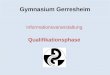 Gymnasium Gerresheim Informationsveranstaltung Qualifikationsphase