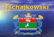 Tschajkowski Dies ist das Wappen der Stadt.. Die Stadt liegt am linken Ufer des Flusses Kama nahe der Mündung des Flusses Sajgatka am Südwestrand des