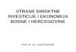Strane Direktne Investicije i Ekonomija Bosne i Hercegovine