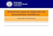 Directrices para la redacción de documentos científicos Desarrollo del documento