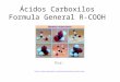 Ácidos Carboxilos Formula General R-COOH Por: 