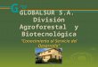 GLOBALSUR S.A. División Agroforestal y Biotecnológica “Conocimiento al Servicio del Desarrollo” G lobal Sur
