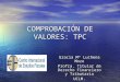 COMPROBACIÓN DE VALORES: TPC Gracia Mª Luchena Mozo Profra. Titular de Derecho Financiero y Tributario UCLM