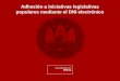 Adhesión a iniciativas legislativas populares mediante el DNI electrónico