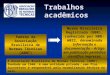 Padrão da Associação Brasileira de Normas Técnicas (ABNT) Trabalhos acadêmicos Norma Brasileira Registrada (NBR), conhecida por NBR-6022, denominada Informação