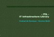 1 1 - ITIL - IT Infrastructure Library Central de Serviços – Service Desk