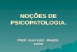 NOÇÕES DE PSICOPATOLOGIA. PROF. ELIO LUIZ MAUER UFPR