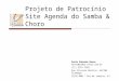 Projeto de Patrocínio Site Agenda do Samba & Choro Paulo Eduardo Neves neves@samba-choro.com.br (21) 2557-7369 Rua Silveira Martins, 40/303 - Flamengo