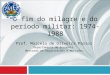O fim do milagre e do período militar: 1974-1988 Prof. Marcelo de Oliveira Passos Departamento de Economia Mestrado em Organizações e Mercados