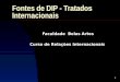 1 Fontes de DIP - Tratados Internacionais Faculdade Belas Artes Curso de Relações Internacionais