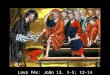 Lava Pés: João 13. 1-5; 12-14. Jesus tu reuniste os teus amigos E lhes lavaste os pés humildemente