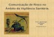 Comunicação de Risco no Âmbito da Vigilância Sanitária. Prof. Ligia Rangel ISC/UFBA 2008 lirangel@ufba.br