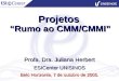 Projetos Rumo ao CMM/CMMI Projetos Rumo ao CMM/CMMI Profa. Dra. Juliana Herbert ESICenter UNISINOS Belo Horizonte, 7 de outubro de 2005