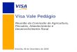 1 Visa Vale Pedágio Reunião da Comissão de Agricultura, Pecuária, Abastecimento e Desenvolvimento Rural Brasília, 06 de Dezembro de 2006