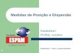 1 Medidas de Posição e Dispersão Estatística I Prof(a): Luciana Estatística I – Prof. Luciana Martinho