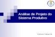 Análise de Projeto do Sistema Produtivo Professor: Fabiano Sá