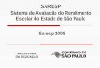 SARESP Sistema de Avaliação do Rendimento Escolar do Estado de São Paulo Saresp 2008
