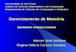 Gerenciamento de Memória SISTEMAS OPERACIONAIS Marcos José Santana Regina Helena Carlucci Santana Universidade de São Paulo Instituto de Ciências Matemáticas