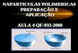 NAPARTICULAS POLIMERICAS PREPARAÇÃO E APLICAÇÃO AULA 4 QF-933-2008