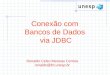 Ronaldo Celso Messias Correia ronaldo@fct.unesp.br Conexão com Bancos de Dados via JDBC