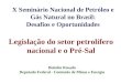 Legislação do setor petrolífero nacional e o Pré-Sal Betinho Rosado Deputado Federal - Comissão de Minas e Energia X Seminário Nacional de Petróleo e Gás
