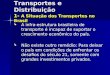 Transportes e Distribuição 1- A Situação dos Transportes no Brasil A infra-estrutura brasileira de transporte é incapaz de suportar o crescimento econômico