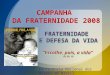 Conferência Nacional dos Bispos do Brasil F RATERNIDADE E D EFESA DA V IDA C AMPANHA DA F RATERNIDADE 2008