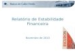 Relatório de Estabilidade Financeira Novembro de 2010