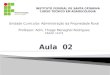 Unidade Curricular: Administração da Propriedade Rural Professor: Adm. Thiago Meneghel Rodrigues CRA/SC 12475