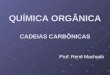 QUÍMICA ORGÂNICA CADEIAS CARBÔNICAS Prof: Renê Machado