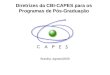 Diretrizes da CBI-CAPES para os Programas de Pós-Graduação Brasília, Agosto/2009