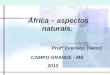 África – aspectos naturais. Profº Everaldo (Neno) CAMPO GRANDE - MS 2012