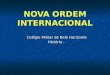 NOVA ORDEM INTERNACIONAL Colégio Militar de Belo Horizonte História -