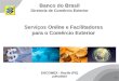 1 1 1 Serviços Online e Facilitadores para o Comércio Exterior Banco do Brasil Diretoria de Comércio Exterior ENCOMEX - Recife (PE) julho/2010